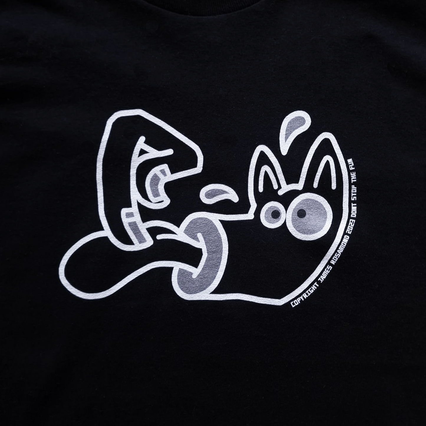 Tongue Poke Horse Black Tee