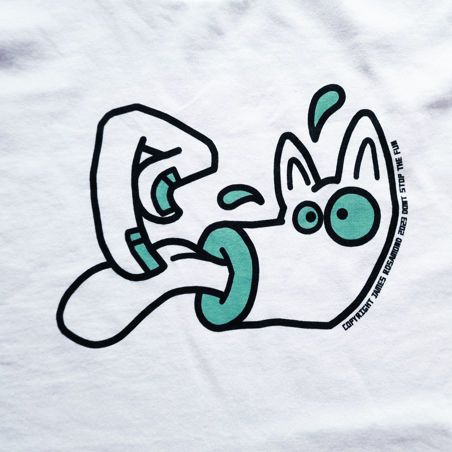 Tongue Poke Horse White Tee