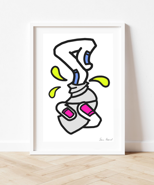 Fingers With Tube - Acrylic and Marker on Watercolour Paper